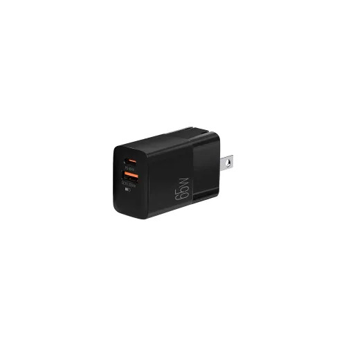 CARGADOR DE PARED ARGOM VOLTA P7 65W DUAL PD TYPE-C USB FOLDABLE PLUG BLACK