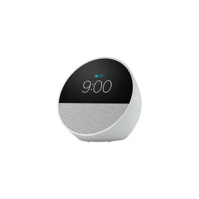 PARLANTE AMAZON ECHO SPOT SMART ALARM CLOCK WITH VIBRANT SOUND AND ALEXA WHITE