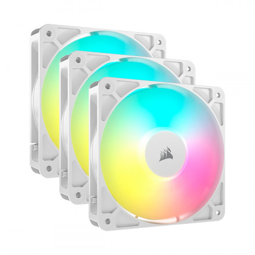 FAN CORSAIR PWM 120mm RS120 ARGB WHITE PACK 3