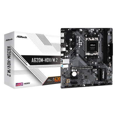MBO ASROCK A620M HDV/M.2 AMD5 HDMI-DP 2XDDR5 6USB 4SATA3 PCIE1X16-2X1 M.2 MICROATX