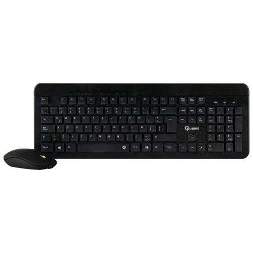COMBO TECLADO-MOUSE RECARGABLE MULT. QUASAD QC-4583G WIRELESS NEGRO