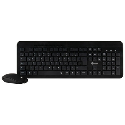 COMBO TECLADO-MOUSE RECARGABLE MULT. QUASAD QC-4583G WIRELESS NEGRO