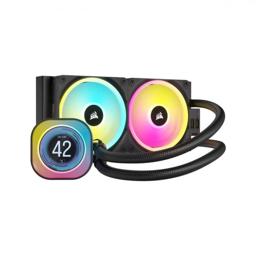 COOLER CORSAIR ICUE LINK H100I LCD LIQUID CPU 240MM QX120 RGB INTEL-1700 AMD-AM5