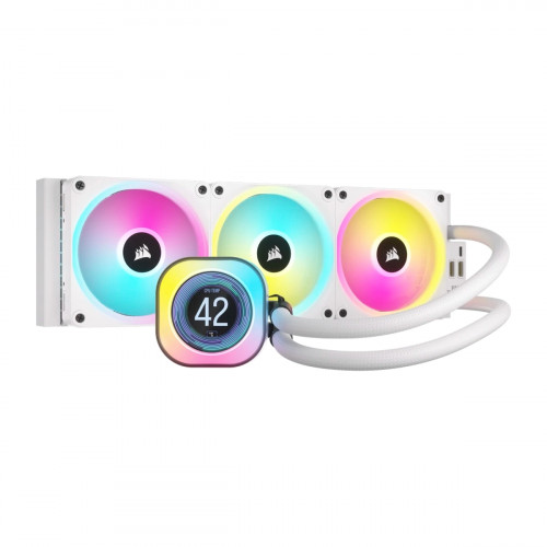 COOLER CORSAIR ICUE LINK H150I LCD LIQUID CPU 360MM QX120 RGB INTEL-1700 AMD-AM5 WHITE