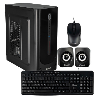 CASE QUASAD C3156 2USB3.0 USB2.0 24-4 PINES 2SATA 2USB3.0 1USB2.0 TECL. MOU. PAR. FP NEGRO