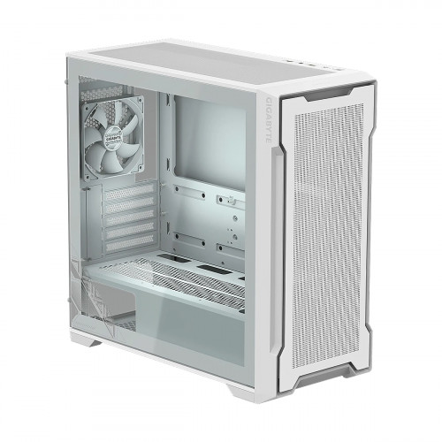 CASE GIGABYTE C102 GLASS ICE Mid-Tower  2USB3.0  3-VEN Steel MBO-MiniITX MicroATX White