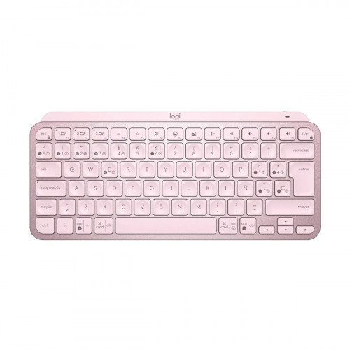 TECLADO LOGITECH MX KEYS MINI INALAMBRICO RF WIRELESS/BLUETOOTH ROSA