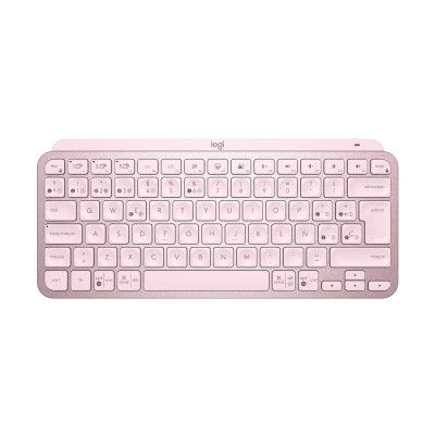 TECLADO LOGITECH MX KEYS MINI INALAMBRICO RF WIRELESS/BLUETOOTH ROSA