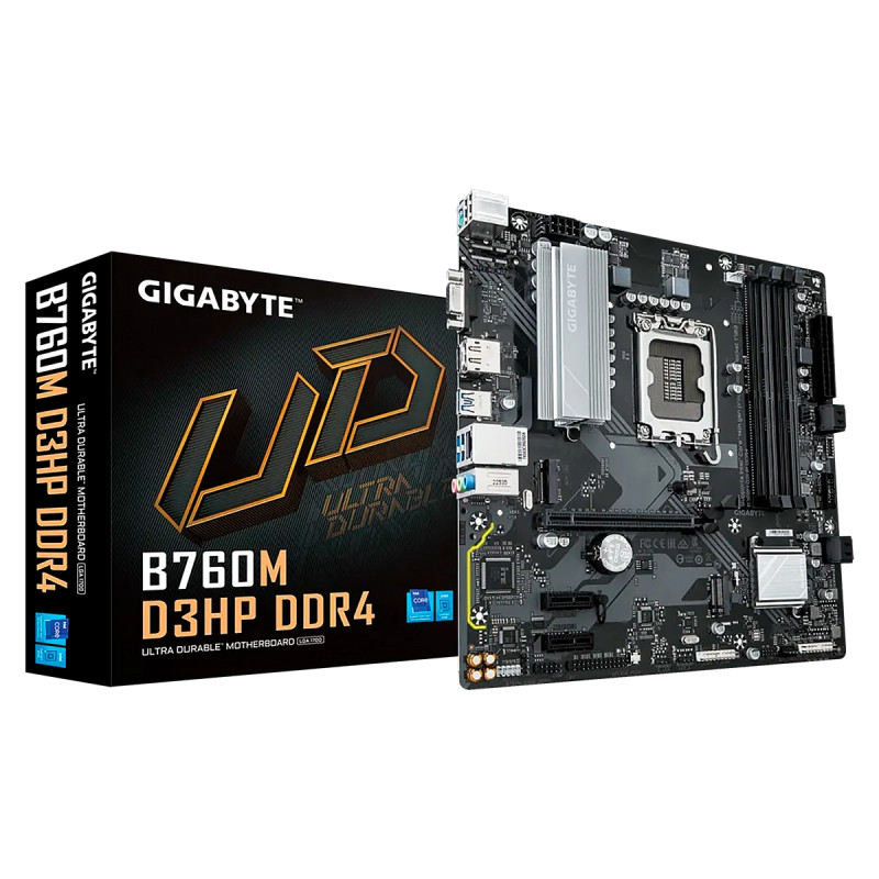MBO GIGABYTE B760M-D3HP DDR4 14va LGA1700 4DDR4-3200 HDMI 2M.2 8USB PCIe4.0 mATX