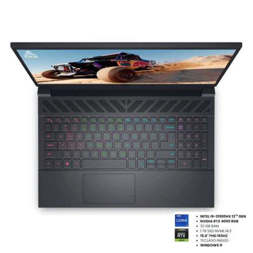 Laptop Dell G15 5530 Intel i9 - 13900HX Gen13 1TB SSD NVME M.2 32 GB Ram Nvidia RTX 4060 8 GB 15.6 pulgadas