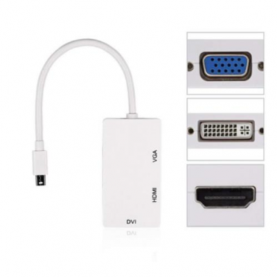 Cable Adaptador mini Diplay Port a VGA, HDMI, DVI Cable Adaptador mini Diplay Port a VGA, HDMI, DVI