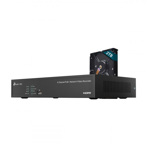 NVR TPLINK VIGI NVR1004H-4P PoE Plus 4 CANALES HDMI 4K BLACK