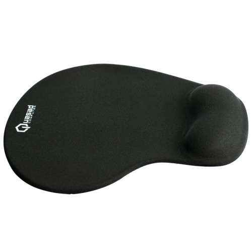 MOUSE PAD QUASAD ERGONOMICO QMPE-230 LYCRA FABRIC-GEL NEGRO