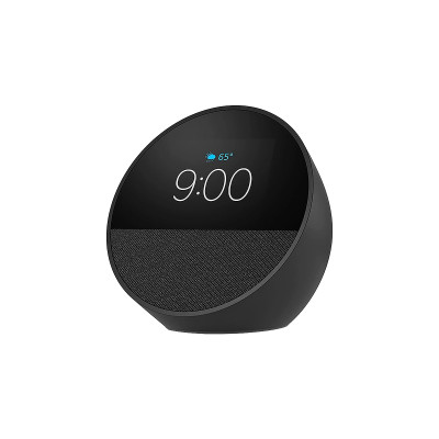 PARLANTE AMAZON ECHO SPOT SMART ALARM CLOCK WITH VIBRANT SOUND AND ALEXA  BLACK