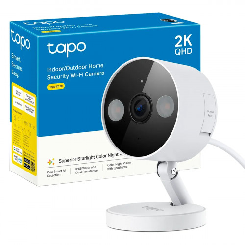 CAMARA DE VIGILANCIA TP-Link Tapo C120 2K 4MP WI-FI FIJA WHITE