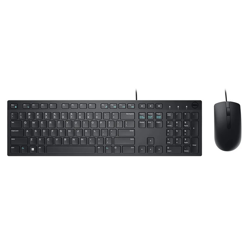 TECLADO AND MOUSE DELL KM-300C WIRED USB-A BLACK