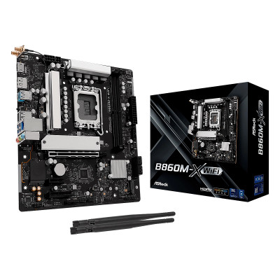 MBO ASROCK B860M-X WIFI Intel Core Ultra LGA1851 2DDR5-9066Mhz DP HDMI 2M.2 PCIe4.0 mATX