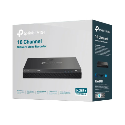 GRABADOR DE VIDEO TP-LINK VIGI NVR-2016H 16CHANNEL HDMI 4K NETWORK  BLACK