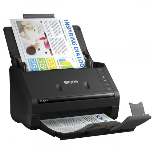 SCANNER EPSON WORKFORCE ES-400 II 35 PPM-70 IPM. 600 DPI. USB. MOD. ROJO. OPC.. ADF 50 PAG.