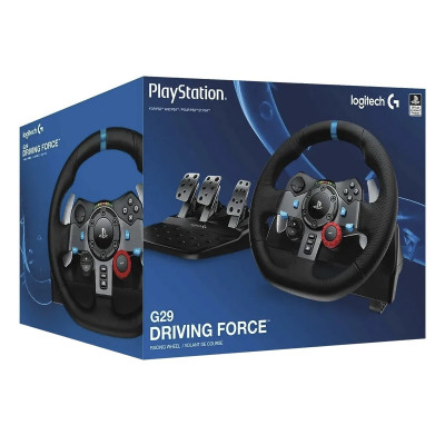 VOLANTE DRIVING LOGITECH G29 NEGRO  PS3-PS4-PC SIMULACION INMERSIVA-PEDALES AJUSTABLES