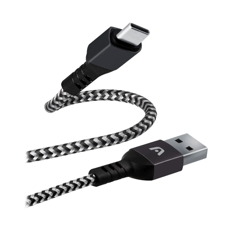 CABLE ARGOM TYPE-C TO USB 2.0 NYLON BRAIDED DURA FORM BLACK