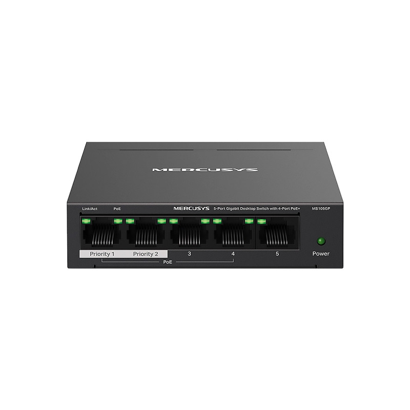 SWITCH MERCUSYS ESCRITORIO 5-PORT PoE Plus 30W 10-100-1000MBPS 250m