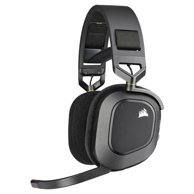 HEADSET AUDIFONOS CORSAIR HS80 WIRELESS PREMIUM GAMING HEADSET WITH SPATIAL AUDIO CARBON