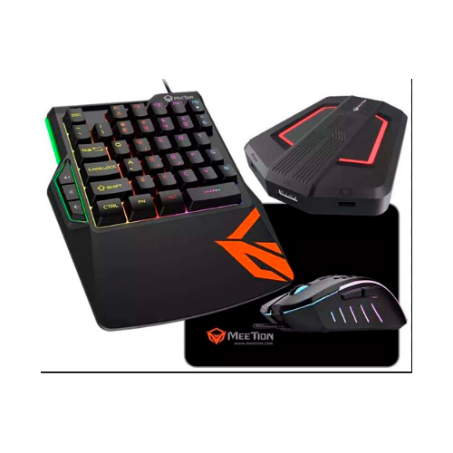 TECLADO COMBO GAMER 4EN1 MT-CO015 TECLADO SINGLE HAND MOUSE CONVERTIDOR DE CONSOLA PAD MEETION