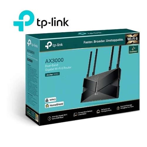 ROUTER TPLINK WIFI 6 AX3000 Mbps 4 PUERTOS GIGABIT 4 ANTENAS