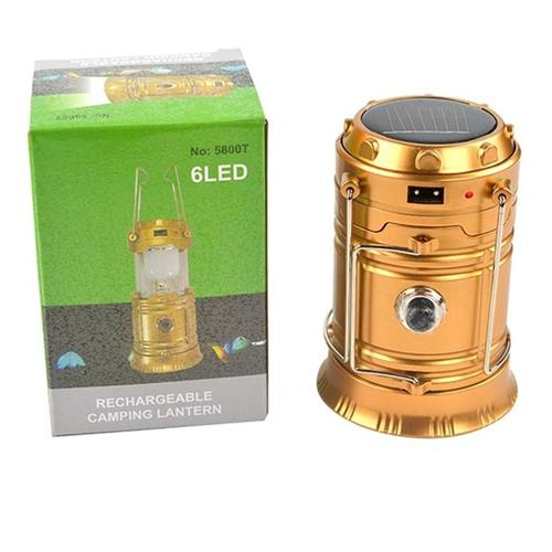 Lámpara linterna LED portable SOLAR CAMPING