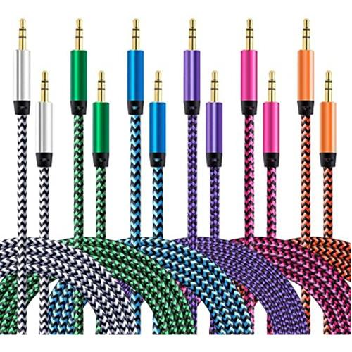 Cable auxiliar COLORES 1m en funda 3.5MM