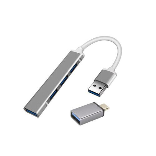 Hub 4 Puertos USB y OTG  tipo C