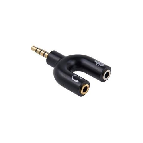 Adaptador stereo 2 a 1 audífono y micrófono