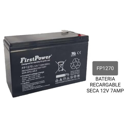 BATERIA RECARGABLE SECA 12V 7AMP