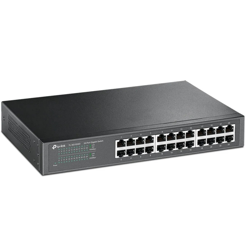 SWITCH INTELIGENTE SENCILLO DE 24-PUERTOS 10-100-1000MBPS TL-SG1024D