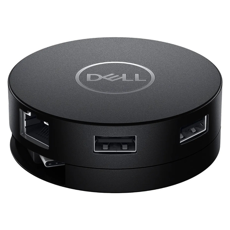 Adaptador Dell multipuerto USB-C 7en1 DA310 2xUSB-A,USB-C,HDMI,DP,RJ45,VGA Negro 1Y