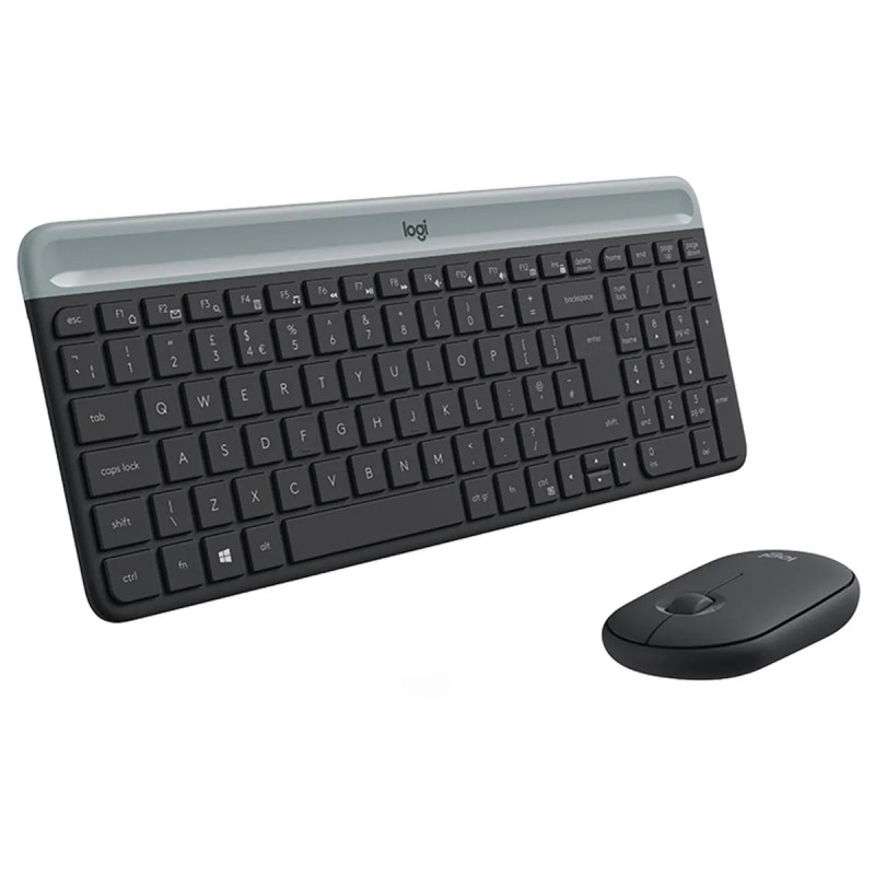 TECLADO-MOUSE COMBO LOGITECH MK470 GRAFITO SLIM WIRELESS USB PLUG AND PLAY
