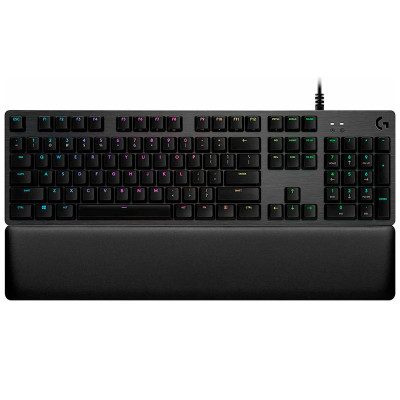 TECLADO LOGITECH GAMING G513 NEGRO MECANICO RGB LIGHTSYNC GX CAFE ALEACION ALUMINIO Y MAGNESIO