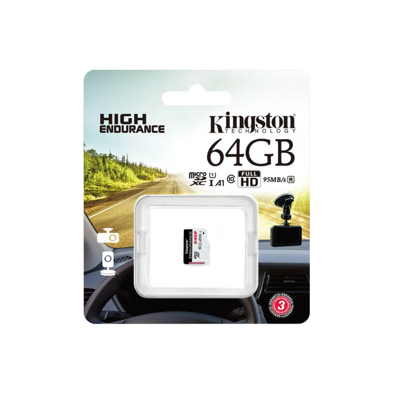MICRO-SD KINGSTON SDXC 64GB ENDURANCE  95R/30W C10 A1 UHS-I CARD