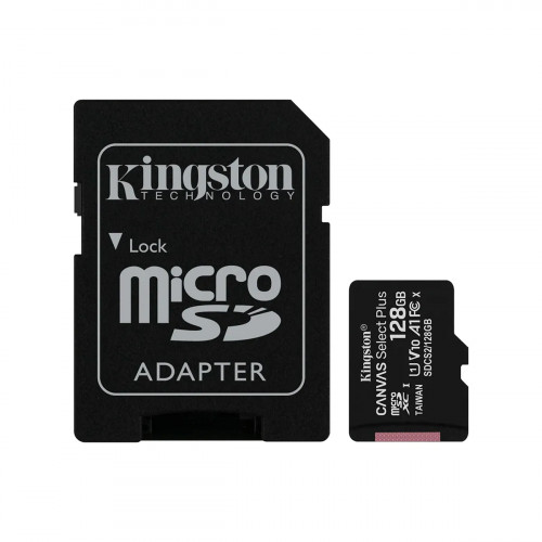 MICRO-SD WITH ADAPTER KINGSTON SDCS2 128GB CANVAS SELECT PLUS