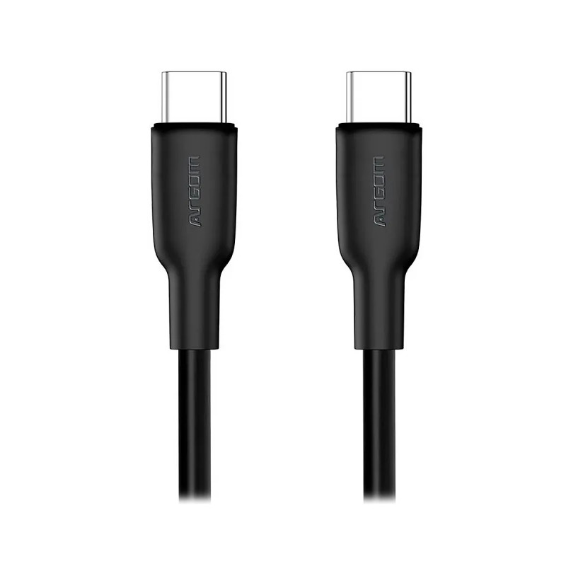CABLE ARGOM DE SILICONA TYPE C TO TYPE C 65W 1.8MTS DURA FLEX BLACK