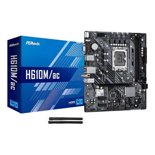 MBO ASROCK H610M-AC 14th LGA1700 2DDR4 WiFi D-Sub HDMI DP USB3.2 M.2 PCIE 4.0 Micro-ATX