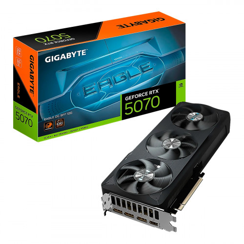 VIDEO GIGABYTE GeForce RTX-5070 EAGLE OC ICE 12GB 192BIT GDDR7 HDMI 3DP 3Vent. PCIe 5.0