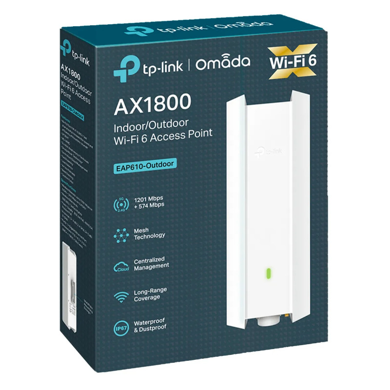 ACCESS POINT TP-LINK INDOOR-OUTDOOR AX1800 WI.FI 6 EAP610
