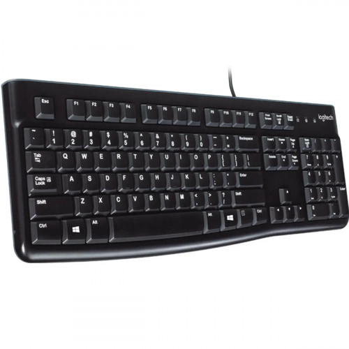 TECLADO LOGITECH K120 NEGRO USB PLUG AND PLAY RESISTENTE A SALPICADURAS