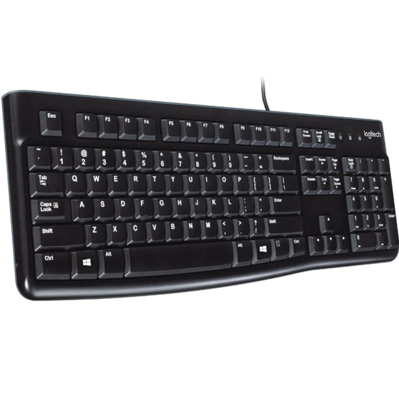 TECLADO LOGITECH K120 NEGRO USB PLUG AND PLAY RESISTENTE A SALPICADURAS