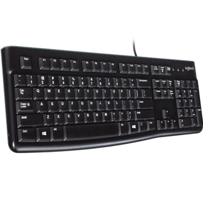 TECLADO LOGITECH K120 NEGRO USB PLUG AND PLAY RESISTENTE A SALPICADURAS