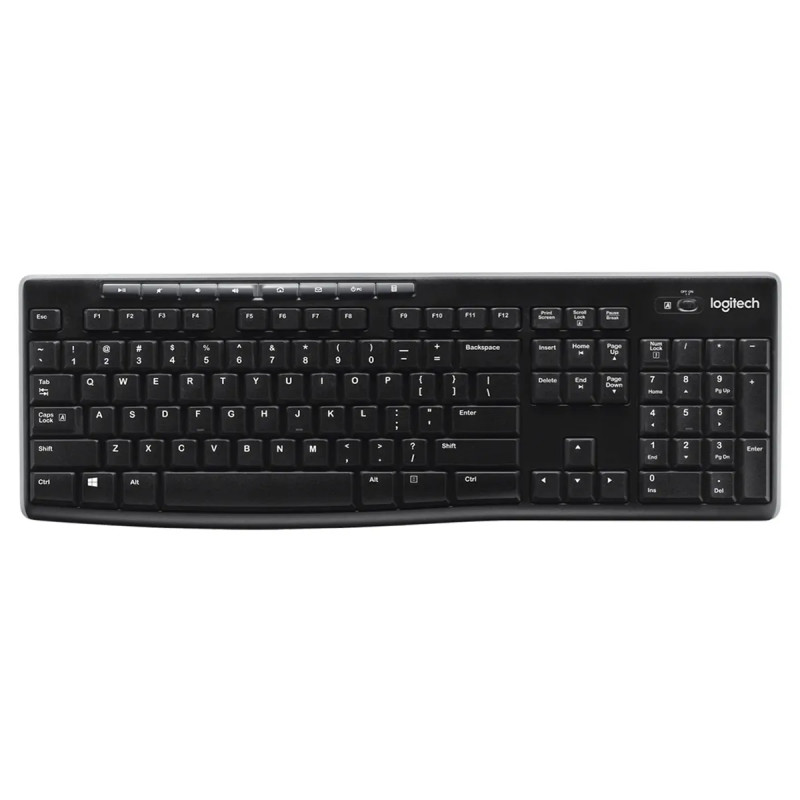 TECLADO LOGITECH K270 NEGRO WIRELESS MULTIMEDIA USB  BLACK