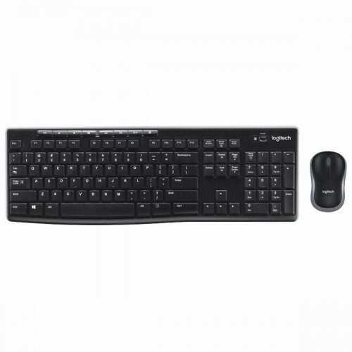 TECLADO-MOUSE COMBO LOGITECH MK270 NEGRO WIRELESS USB PLUG AND PLAY