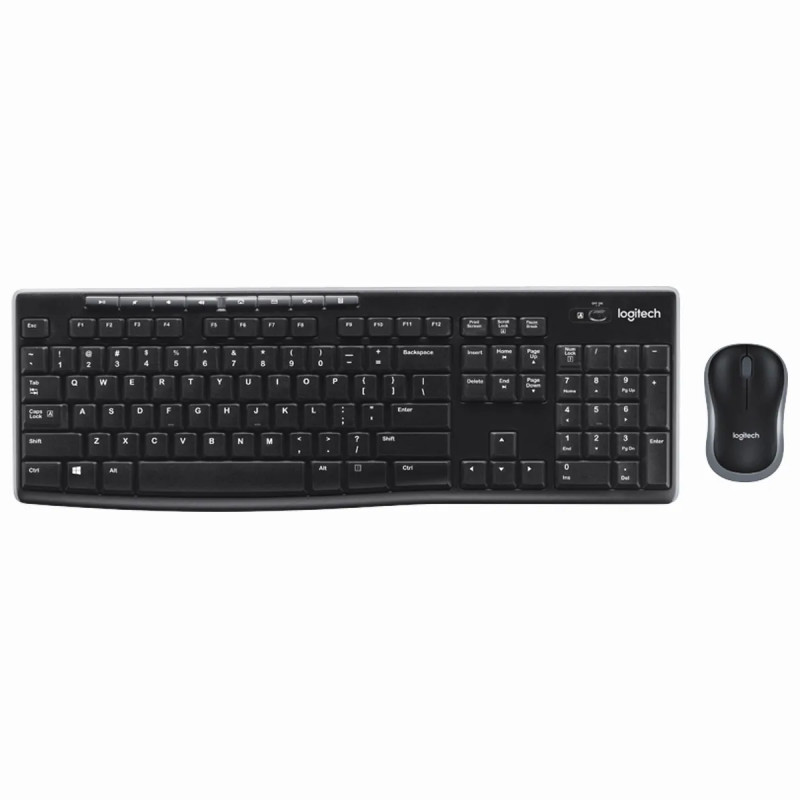 TECLADO-MOUSE COMBO LOGITECH MK270 NEGRO WIRELESS USB PLUG AND PLAY